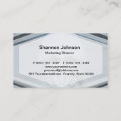 Silberne Flügel eingewickelt um ein Herz Visitenkarte (Rückseite)