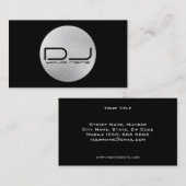 Silberne Folie DJ-Visitenkarte Visitenkarte (Vorne/Hinten)