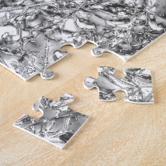 Silberne Folie modern Puzzle (Seite)