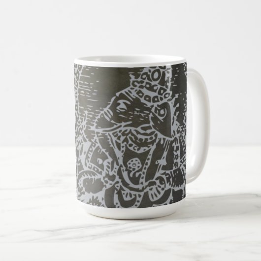 Silberne Ganesh Tasse - addieren Sie Ihren eigenen (VorderseiteRechts)