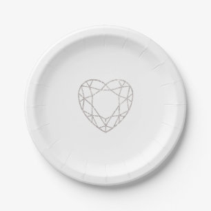 Silberne geometrische Hochzeitsplatte Pappteller