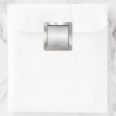 Silberne Gerahmt gebürstete Metall-Aufkleber Quadratischer Aufkleber (Tasche)