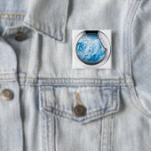 silberne gerahmte Waschmaschine animiert Button (Beispiel)