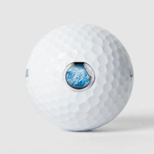 silberne gerahmte Waschmaschine animiert Golfball
