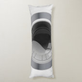 silberne gerahmte Waschmaschine animiert Seitenschläferkissen (Rückseite (Vertikal))