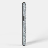 Silberne Glitter-Monogramm iPhone Hülle (Rechte Seite)