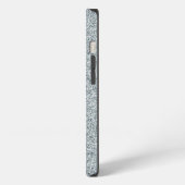 Silberne Glitter-Monogramm iPhone Hülle (Linke Seite)