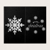Silberne Glitter-Schneeflocken-Weihnachtskarten (Außenseite Aufgefaltet)