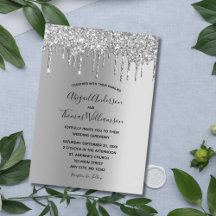 Silberne Glitter-Tropfen-Trendy-Elegante-Moderne-H