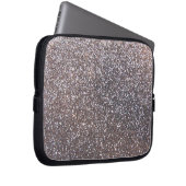 Silberne Glittergraphik des Imitats Laptopschutzhülle (Vorne Rechts)