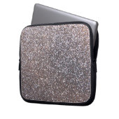 Silberne Glittergraphik des Imitats Laptopschutzhülle (Vorderseite Links)