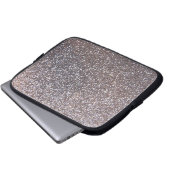 Silberne Glittergraphik des Imitats Laptopschutzhülle (Vorne Knopf)