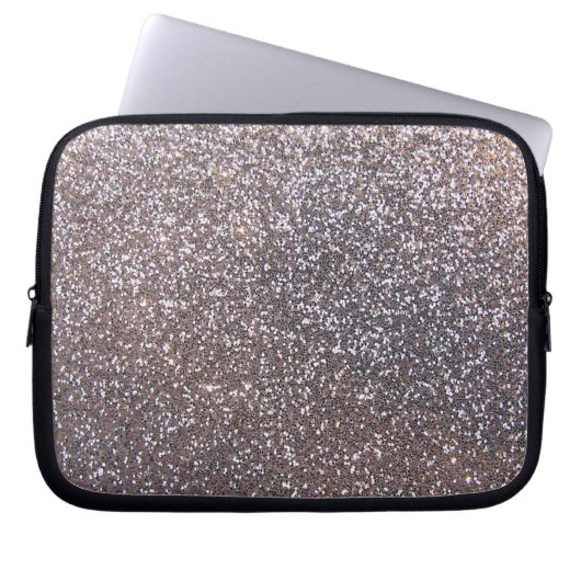 Silberne Glittergraphik des Imitats Laptopschutzhülle (Vorderseite)