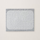 Silberne Glitterraumschablone Puzzle (Horizontal)