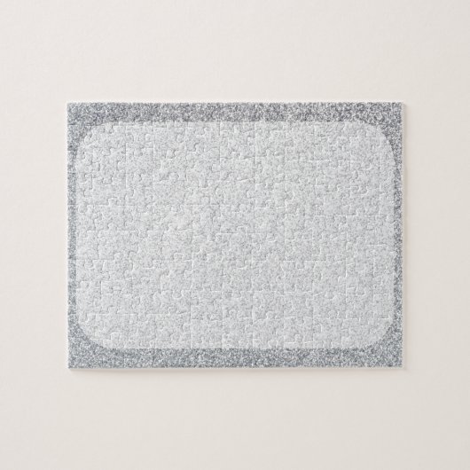 Silberne Glitterraumschablone Puzzle (Horizontal)