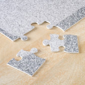 Silberne Glitterraumschablone Puzzle (Seite)