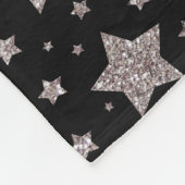 Silberne Glittersterne und -monde des Fleecedecke (Ecke)