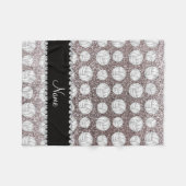 Silberne Glittervolleyball des individuellen Fleecedecke (Vorderseite (Horizontal))