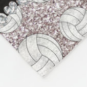 Silberne Glittervolleyball des individuellen Fleecedecke (Ecke)