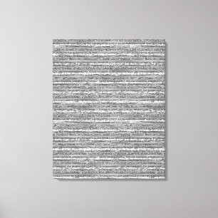 Silberne Glittery Streifen Leinwanddruck