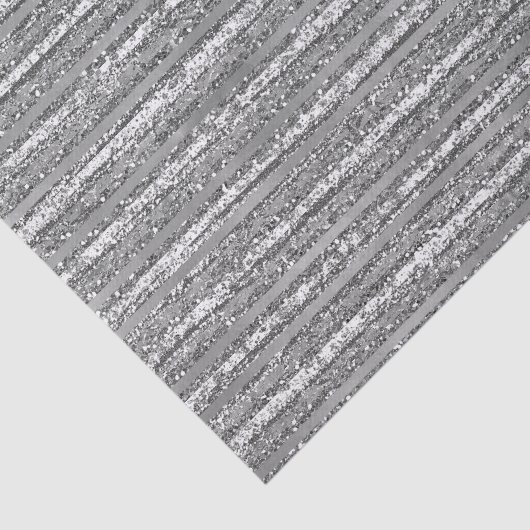 Silberne Glittery Streifen Seidenpapier (Ausschnitt)