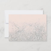 silberne Glitzer errush Foto vielen Dank Sweet 16 Dankeskarte (Rückseite)
