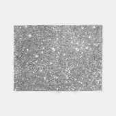 Silberne Glitzer-Glitzern Fleecedecke (Vorderseite (Horizontal))