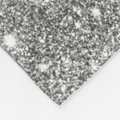 Silberne Glitzer-Glitzern Fleecedecke (Ecke)