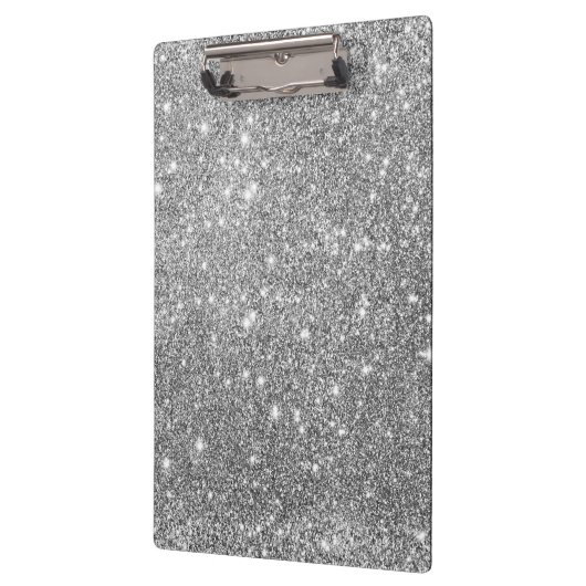 Silberne Glitzer-Glitzern Klemmbrett (Links)