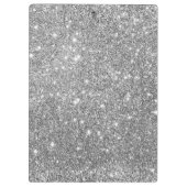 Silberne Glitzer-Glitzern Klemmbrett (Rückseite)