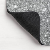 Silberne Glitzer-Glitzern Mousepad (Ecke)