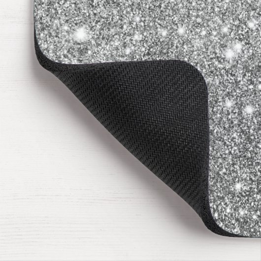 Silberne Glitzer-Glitzern Mousepad (Ecke)