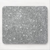 Silberne Glitzer-Glitzern Mousepad (Vorne)