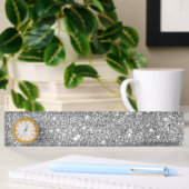 Silberne Glitzer-Glitzern Namensplakette
