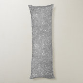 Silberne Glitzer-Glitzern Seitenschläferkissen (Rückseite (Vertikal))
