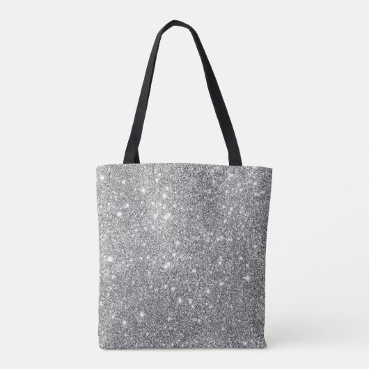 Silberne Glitzer-Glitzern Tasche (Rückseite)