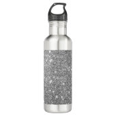 Silberne Glitzer-Glitzern Trinkflasche (Vorderseite)