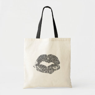 Silberne Glitzer-LippenTaschen-Tasche Tragetasche