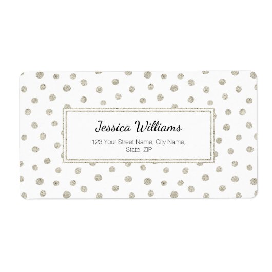 Silberne Glitzer-Punkte (Vorne)