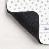 Silberne Glitzer-Punkte Mousepad (Ecke)