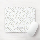 Silberne Glitzer-Punkte Mousepad (Mit Mouse)