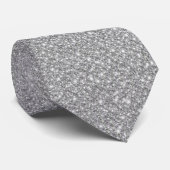 Silberne Glitzer-Textur Krawatte (Gerollt)