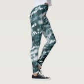 Silberne Glitzern Eisblasen gefroren Leggings (Rechts)