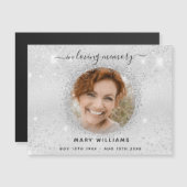 Silberne Glitzern Foto-Magnet Magnetkarte (Vorne/Hinten)
