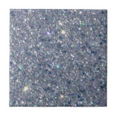 silberne Glitzern funkeln Glitzer Textur Hintergru Fliese (Vorderseite)