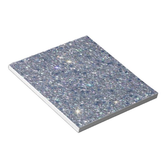 silberne Glitzern funkeln Glitzer Textur Hintergru Notizblock (angewinkelt)