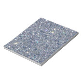 silberne Glitzern funkeln Glitzer Textur Hintergru Notizblock (Rotiert)