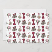 Silberne Glocke für das Hochzeitstil-Brautparty Einladung (Rückseite)