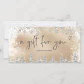 Silberne Gold-Pine-Logo-Geschenkgutschein (Vorderseite)