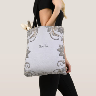 Silberne goldene Blumen-Tasche Tasche